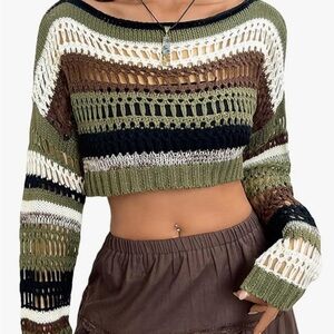 SHEIN Multicolor Striped Knit Sweater